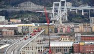 A general view of the collapsed Morandi Bridge in the port city of Genoa, Italy, February 7, 2019. Reuters/Massimo Pinca