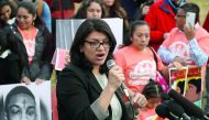 US Representative Rashida Tlaib (D-MI) participates in a news conference to call on Congress to cut funding for ICE (Immigration and Customs Enforcement), at the US Capitol in Washington, February 7, 2019. Reuters/Jonathan Ernst 
