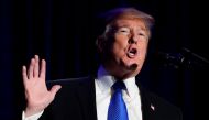 U.S. President Donald Trump delivers remarks at the Major County Sheriffs and Major Cities Chiefs Association Joint Conference in Washington, U.S., February 13, 2019. REUTERS/Kevin Lamarque