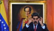 Venezuelan President Nicolas Maduro offers a press conference in Caracas on January 25, 2019. AFP/Yuri Cortez