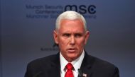 U.S. Vice President Mike Pence speaks during the annual Munich Security Conference in Munich, Germany February 16, 2019. REUTERS/Michael Dalder