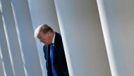 US President Donald Trump arrives to speak about a state of emergency from the Rose Garden of the White House February 15, 2019, in Washington, DC. AFP / Brendan Smialowski