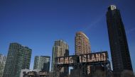 A view of Gantry Plaza State Park along the waterfront in Long Island City, February 14, 2019 in the Queens borough of New York City. Drew Angerer/Getty Images/AFP 
