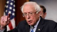 FILE PHOTO: U.S. Senator Bernie Sanders speaks during a news conference on Yemen resolution on Capitol Hill in Washington, U.S., January 30, 2019. REUTERS/Yuri Gripas/File Photo