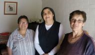 The former nuns, Marcela Quitral, Yolanda Tondreaux and Eliana Macias, from the Sisters of the Good Samaritan order, attend an interview with Reuters in Talca, Chile February 15, 2019. Reuters/Matias Medel