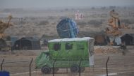 A dummy radar station is pictured before being bombarded by Indian Air Force (IAF) fighter aircraft (not pictured) during 'Vayu Shakti' exercise at Pokharan, in Rajasthan. India and Pakistan's troubled ties risked taking a dangerous new turn on February 1