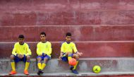 Moatasem Al-Nabeeh, 14, who is diagnosed with cancer, warms up before playing soccer with fellow cancer patients in Gaza City, February 15, 2019. Reuters/Dylan Martinez 