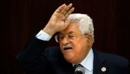 Palestinian President Mahmoud Abbas speaks during a meeting with Palestinian leaders at the Muqata, the Palestinian Authority headquarters, in the West Bank city of Ramallah, on February 20, 2019. AFP / Abbas Momani 
 