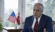  U.S. special envoy for Afghanistan Zalmay Khalilzad speaks during an exclusive interview following his meeting with Special Envoy of the President of Russia Vladimir Putin in Afghanistan Zamir Kabulov (not seen) in Ankara, Turkey on February 22, 2019. ( 