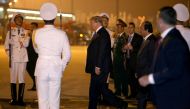U.S. President Donald Trump arrives at Noi Bai International Airport for a second summit with North Korea's leader Kim Jong Un in Hanoi, Vietnam February 26, 2019. REUTERS/Leah Millis
