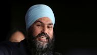 The leader of the New Democratic Party (NDP) Jagmeet Singh speaks with supporters at the Burnaby South by-election in Burnaby, British Columbia, Canada, February 25, 2019. REUTERS/Ben Nelms