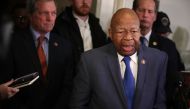 Committee chairman Rep. Elijah Cummings (D-MD) speaks to members of the media after Michael Cohen, former attorney and fixer for President Donald Trump, testified before the House Oversight Committee on Capitol Hill February 27, 2019 in Washington, DC. Al