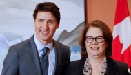 File photo: Newly appointed president of the Treasury Board Jane Philpott poses for a photo with Prime Minister Justin Trudeau during Trudeau's cabinet shuffle, in Ottawa, Ontario, Canada, January 14, 2019. REUTERS/Patrick Doyle/File Photo