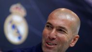 FILE PHOTO: Real Madrid coach Zinedine Zidane during the press conference REUTERS/Juan Medina