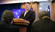 U.S. Secretary of State Mike Pompeo holds a news conference to talk about the dire economic and political situation in Venezuela at the Harry S. Truman State Department headquarters March 11, 2019 in Washington, DC.  Chip Somodevilla/Getty Images/AFP