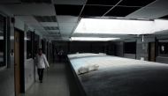 People walk at a hospital, whose power is supplied by generators, during a blackout in San Cristobal, Venezuela, March 11, 2019. REUTERS/Carlos Eduardo Ramirez