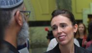 New Zealand Prime Minister Jacinda Ardern meets with Muslim community leaders after the Parliament session in Wellington on March 19, 2019.  / AFP / Dave Lintott 