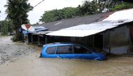 This handout picture taken and released by Indonesia's Badan Nasional Penanggulangan Bencana (BNPB), the accident mitigation agency, on March 19, 2019 shows a flooded area in Sentani. AFP PHOTO / BADAN NASIONAL PENANGGULANGAN BENCANA (BNBP)