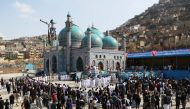 Afghan people gather around the Shrine of Saint Sakhi Saib as they celebrate the Persian New Year Nowruz in Kabul, Afghanistan on March 21, 2019. Haroon Sabawoon - Anadolu