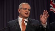 Prime Minister Scott Morrison speaks to the media during a press conference at Parliament House in Canberra, Australia, March 20, 2019. AAP Image/Andrew Taylor/via REUTERS