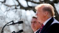 Brazilian President Jair Bolsonaro listens to US President Donald Trump during a joint news conference in the Rose Garden of the White House, March 19, 2019. Reuters/Carlos Barria  