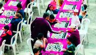 The players taking part in Youth U-16 event at Qatargas Chess Championship at Al Mirqab Mall yesterday