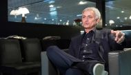 Former Manchester United's Portuguese coach Jose Mourinho speaks answers to journalists at the Baselworld watch and jewellery fair in Basel on March 22, 2019. / AFP / SEBASTIEN BOZON