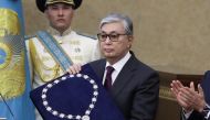 FILE PHOTO: Acting President of Kazakhstan Kassym-Jomart Tokayev takes part in a swearing-in ceremony during a joint session of the houses of parliament in Astana, Kazakhstan March 20, 2019. REUTERS/Mukhtar Kholdorbekov
