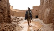  An Afghani man walks at a flooded area due to heavy rainfall in Herat, Afghanistan on March 30, 2019. At least 15people lost their lives after flood.  Mir Ahmad Firooz - Anadolu