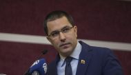 Foreign Minister of Venezuela Jorge Arreaza speaks during a conference organized by Institute of Strategic Thinking (SDE), in Ankara, Turkey on April 2, 2019. Ali Bal?kç? - Anadolu
