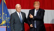 Donald Trump and Mike Pence in Westfield, Indiana, July 12, 2016. (Reuters) 