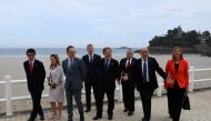 (From L) Japan's Foreign Minister Taro Kono, Canada's Foreign Minister Chrystia Freeland, Germany's Foreign Minister Heiko Maas, Britain's political director Richard Moore, Italy's Foreign Minister Enzo Moavero Milanesi, US Deputy Secretary of State John 