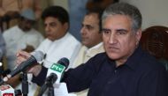 Pakistan's Foreign Minister Shah Mehmood Qureshi addresses a press conference in Multan on April 7, 2019.  AFP / SS MIRZA