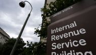 A security camera hangs near a corner of the US Internal Revenue Service -IRS- building in Washington, May 27, 2015. Reuters/Jonathan Ernst