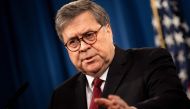 US Attorney General William Barr speaks about the release of the Mueller Report at the Department of Justice April 18, 2019, in Washington, DC.  AFP / Brendan Smialowski 