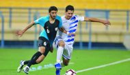 Action from the Amir Cup match between Al Khor and Al Wakra at Al Gharafa Stadium yesterday.