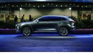 The Mazda CX9 2019 Metallic Grey side view.