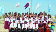 The Scout and Guides Unit of Ideal Indian School (IIS) with the officials of IIS at ‘Qatar Scouts Expats Nationality Jamboree & Camp Cooking’ organised by the Qatar Scouts and Guides Association at Marine Scouts Camp. 