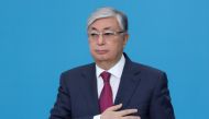 Kazakhstan's President Kassym-Jomart Tokayev listens the national anthem during a congress of the Nur Otan ruling party in Nur-Sultan, Kazakhstan, April 23, 2019. REUTERS/Mukhtar Kholdorbekov