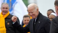  In this file photo taken on April 18, 2019 Former US vice president Joe Biden leaves a rally organized by UFCW Union members to support Stop and Shop employees on strike throughout the region at the Stop and Shop in Dorchester, Massachusetts. (AFP / JOSE