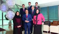 Commercial Bank Group CEO, Joseph Abraham (centre), with other officials.
