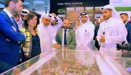 Minister of Commerce and Industry H E Ali bin Ahmed Al Kuwari and President of the Italian Senate, Maria Elisabetta Casellati, during the opening of Project Qatar 2019 at Doha Exhibition and Convention Center, yesterday.  Pic: Baher Amin/The Peninsula
