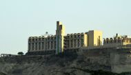 This picture taken on March 8, 2019 shows a general view of the five-star Pearl Continental hotel located on a hill in the southwestern Pakistani city of Gwadar, where gunmen stormed the building. AFP / BANARAS KHAN