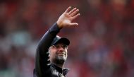 Liverpool manager Juergen Klopp waves to the fans after the match Action Images via Reuters/Carl Recine 