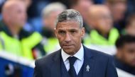 Brighton's Irish manager Chris Hughton arrives for the English Premier League football match between Brighton and Hove Albion and Manchester City at the American Express Community Stadium in Brighton, southern England on May 12, 2019.  / AFP / Glyn KIRK /