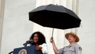 Oprah Winfrey speaks during the commemoration of the 50th anniversary of  the 'I have a dream' speech of Reverend Martin Luther King Jr at the Lincoln Memorial, August 28. 2013. Reuters/Kevin Lamarque