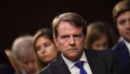 White House Counsel Don McGahn listens during a hearing of the Senate Judiciary Committee on the nomination of Brett Kavanaugh to the US Supreme Court on September 04, 2018. AFP / Brendan Smialowski
 