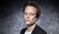 German actor August Diehl poses during a photo session during the 2nd edition of the Cannes International Series Festival (Canneseries) in Cannes, southern France on April 8, 2019 . AFP / Joel Saget 