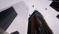 A view of World Trade Center before its topping off ceremony, June 23, 2016 in New York City. (Drew Angerer/Getty Images/AFP) 