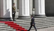 Ukraine's newly elected President Volodymyr Zelensky arrives for his inauguration ceremony in the Ukrainian Parliament in Kiev, Ukraine on May 20, 2019. Vladimir Shtanko - Anadolu
